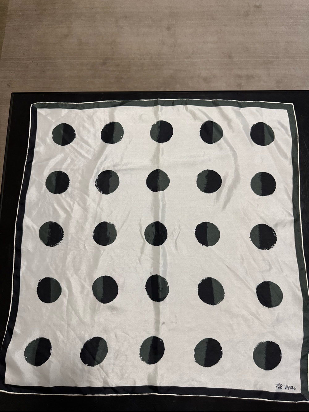 Vera Neumann Square Polka Dot Silk Blend Scarf